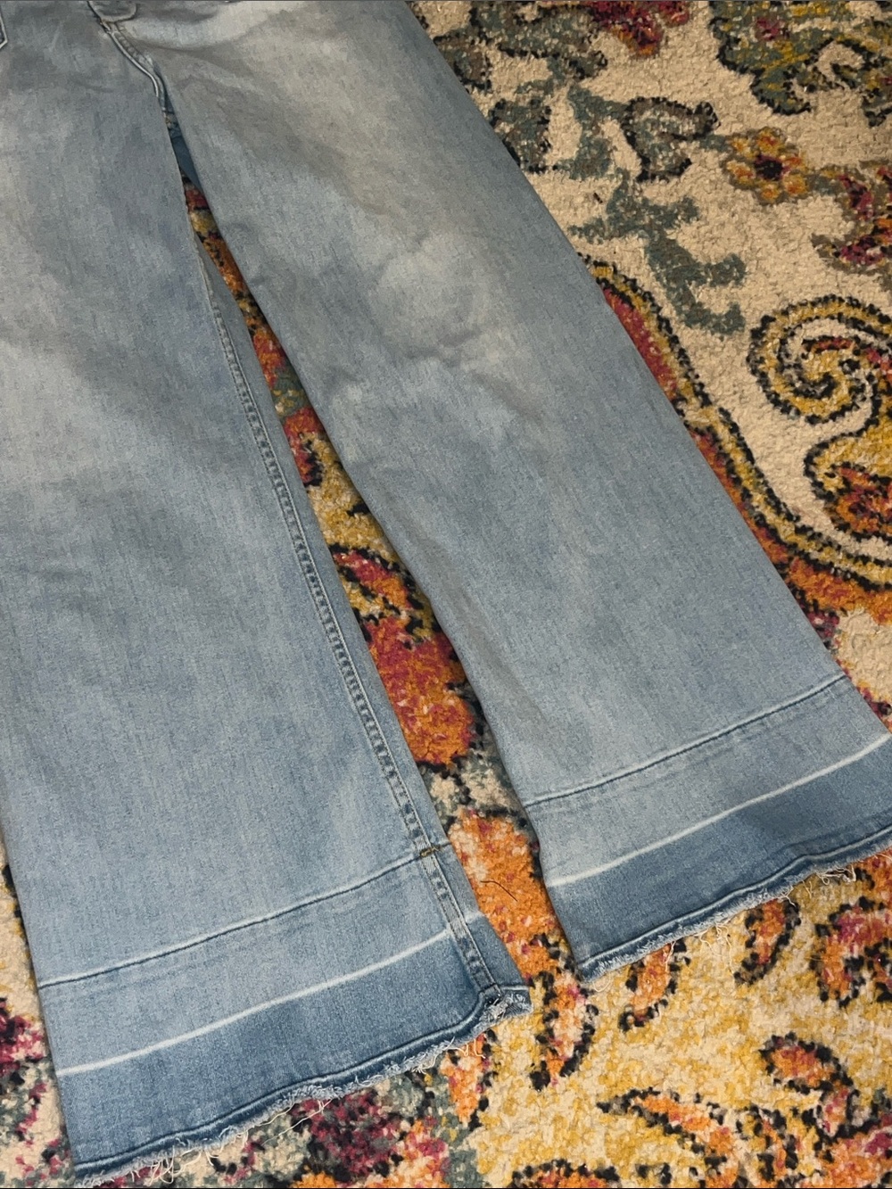 Anthropologie Maeve the Colette Wide Leg Jeans Denim Released Hem Size 30 x 28” - Picture 2 of 9